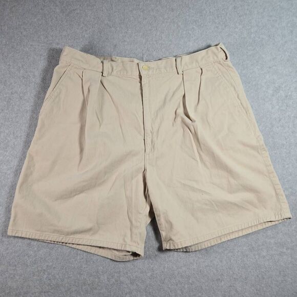Vtg Polo Ralph Lauren Pleaded Shorts Chino made in USA 36 6" 100% Cotton - Picture 2 of 10